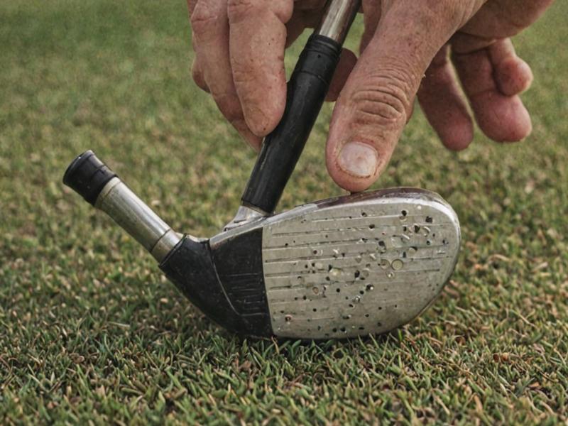 Professional golf club repair work in progress