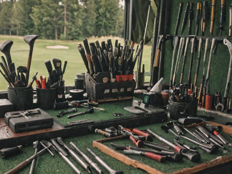 Professional golf club repair workstation
